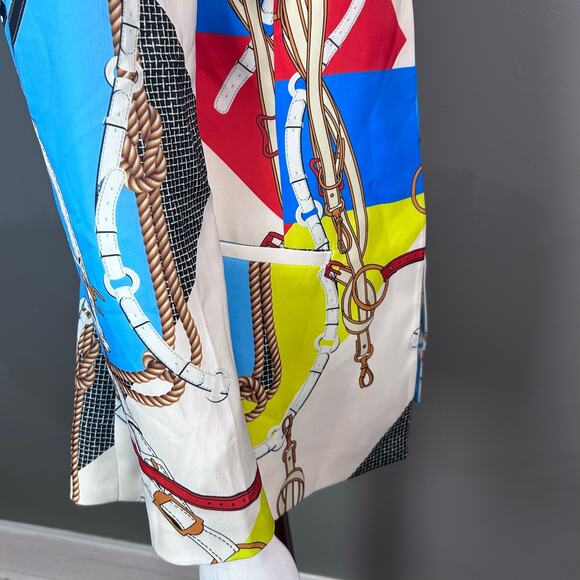 Fever Blazer Size 8 EU 38 equestrian Kentucky Derby old money, preppy horse - Picture 9 of 15